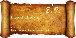 Együd Ibolya névjegykártya