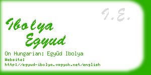 ibolya egyud business card
